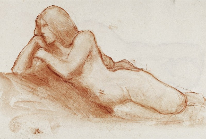 "Drawing. Nude" by Jean-Francis Auburtin