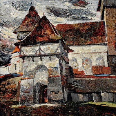 "Iacobeni" by Anatol Ghimpu, 2005, 520x520mm, ulei pe pânză