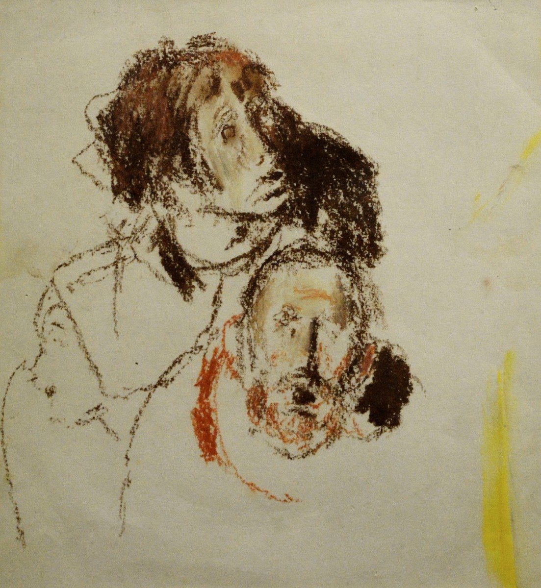 "Desen. Autoportret. Portret" by Corneliu Baba, creion pe hârtie