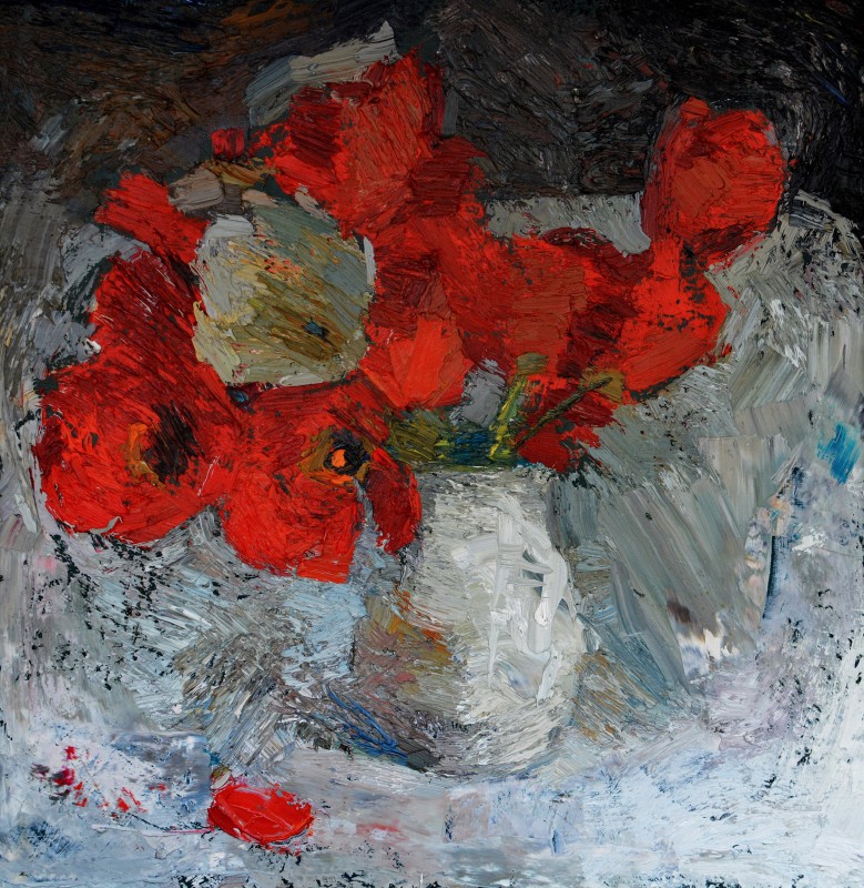 "Studiu. Flori" by Александру Унтилов, 2015, 420x420mm, масло / холст