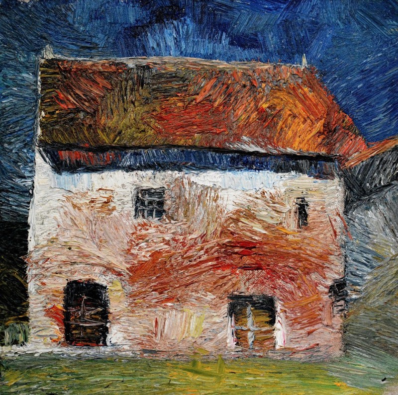 "Căsuță" by Ion Golubei, 2015, ulei pe pânză