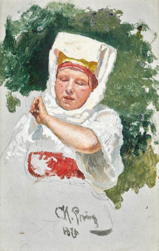 "Pictură. Portret" by Ilya Efimovich Repin, ulei pe pânză