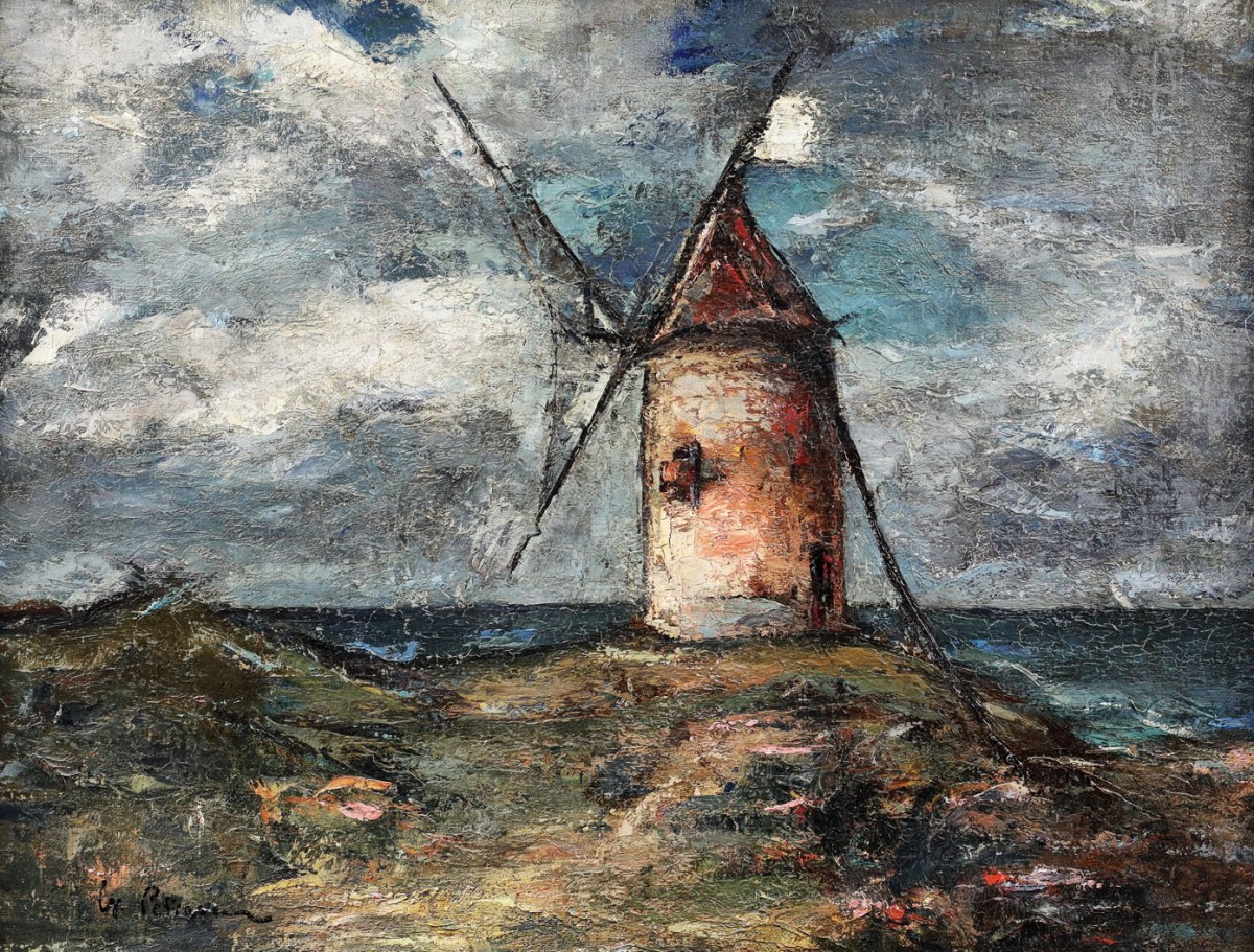 "Painting. Windmills" by Gheorghe Petrașcu
