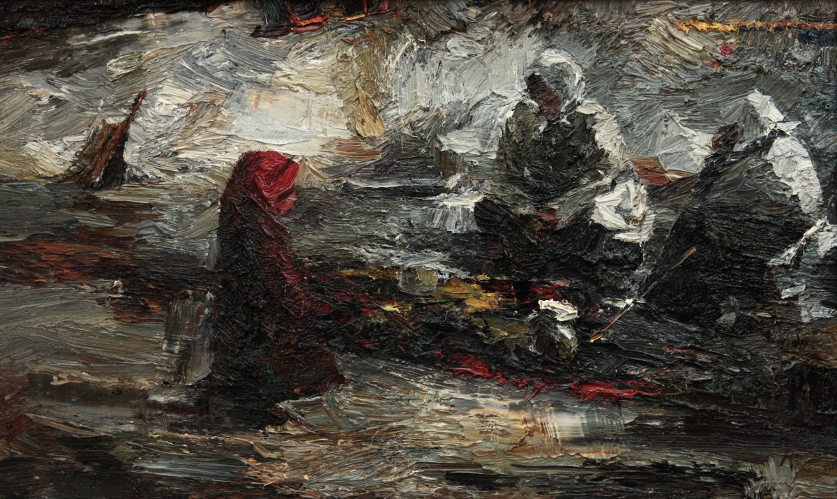 "Compoziție istorică" by Pavel Grosu, 2008, 420x680mm, ulei pe pânză