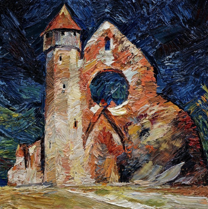 "Painting. Pleinair. Pleinair romania" by Oxana Țip, oil on canvas