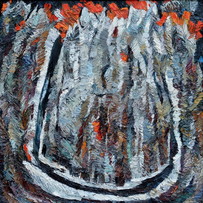 "Compoziție. Stînci" by Влада Cибуc, 2016, 680x680mm, масло / холст