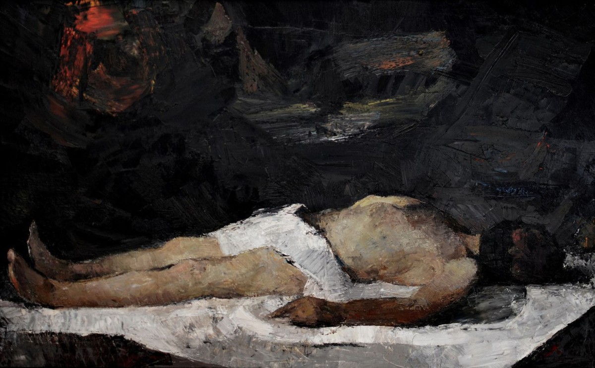 "Nud tematic" by Александру Унтилов, 2014, 680x1100mm, масло / холст