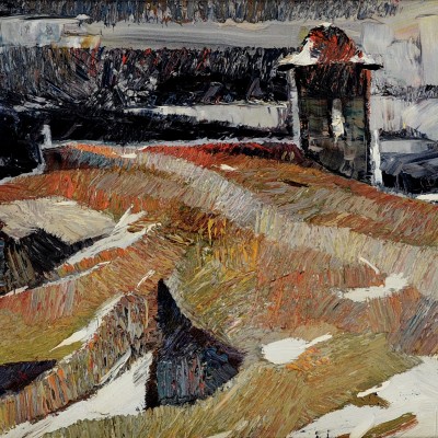 "Butuceni" by Anatol Ghimpu, 2002, 420x680mm, ulei pe pânză