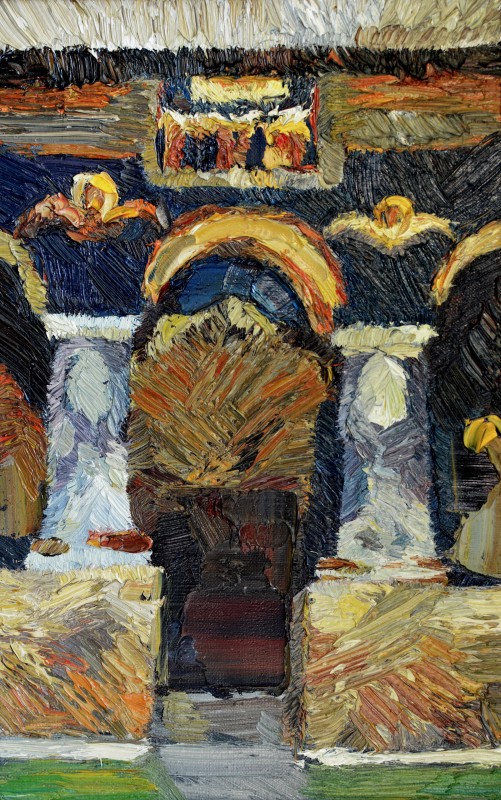 "Fragment. Biseric. Rmnicul Vlcea" by Cристина Драгои, 2013, 400x250mm, масло / холст