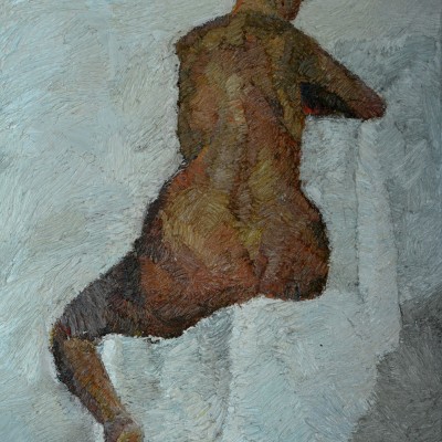 "Nud" by Alexandra Clapatiuc, 2009, 700x500mm, ulei pe pânză