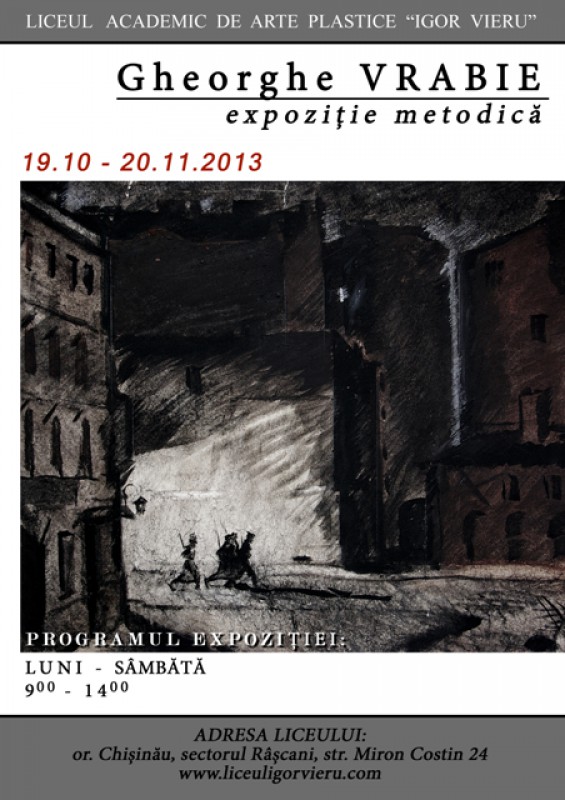 Methodical exhibition. Drawing of Gheorghe Vrabie