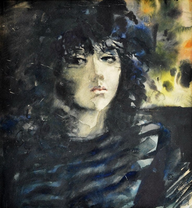 "Portrait" by Vladimir Smirnov, watercolor