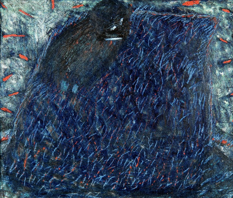 "Căutări Compoziționale" by Olga Ilieș, 1999, 100x150mm, tehnică mixtă pe hârtie
