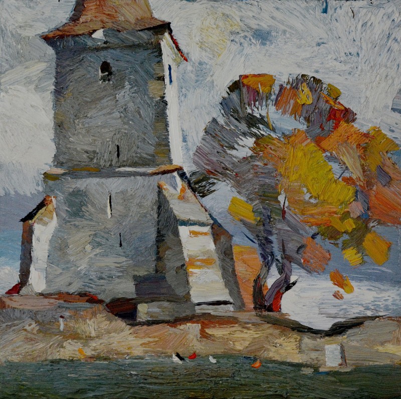 "Etude. Transilvania" by Anatol Ghimpu, 2008, 420x420mm, oil on canvas