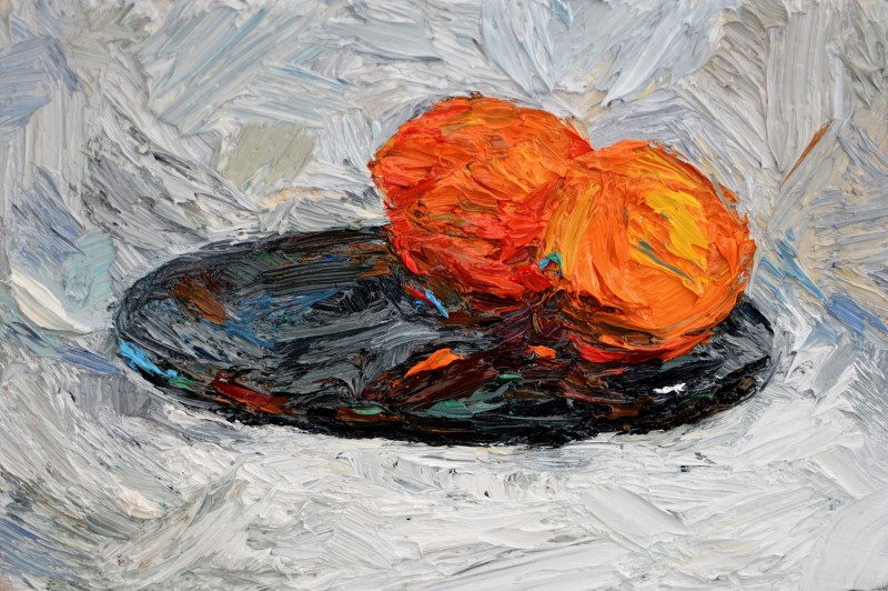 "Studiu" by Eduard Leahu, 2019, 200x300mm, ulei pe pânză