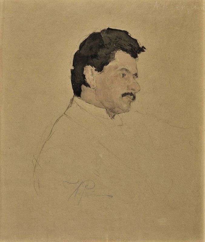 "Drawing. Portrait" by Ilya Efimovich Repin