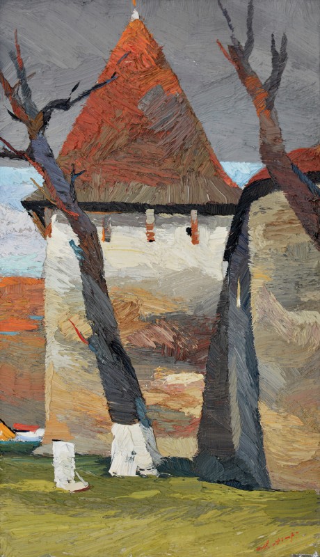 "Cincușor" by Anatol Ghimpu, 2013, 520x300mm, oil on canvas
