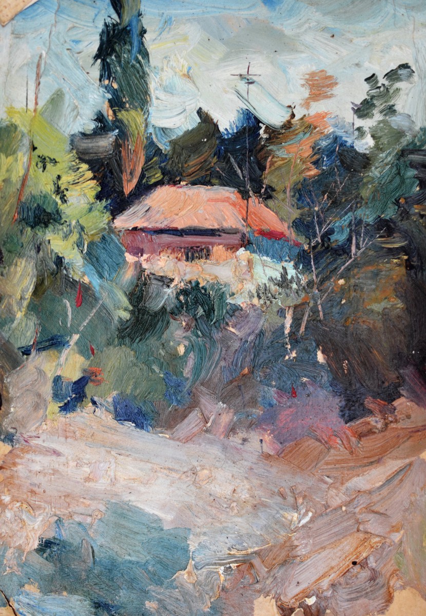 "Etude" by Anatol Ghimpu, 1976, 480x350mm, oil on canvas