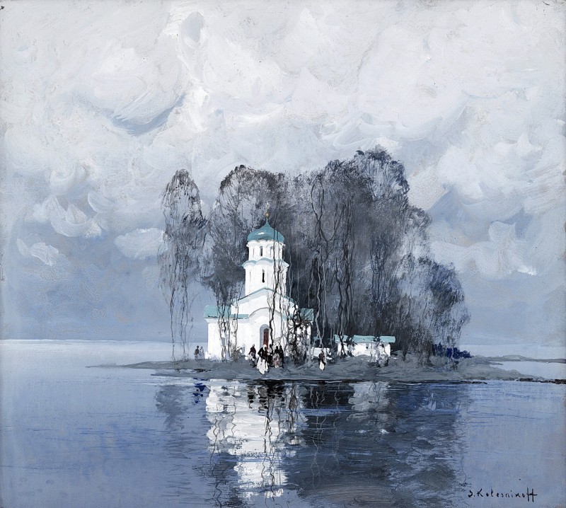 "Painting. Fortresses and churches" by Stepan Fedorovitch Kolesnikoff