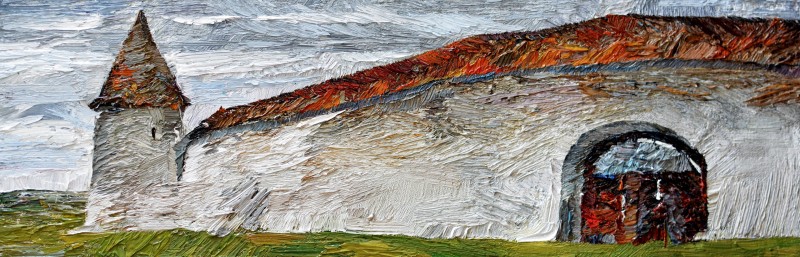 "Живопись. Пленэр. Продолжительный" by Думитрица Знаида, 200x600mm, масло / холст