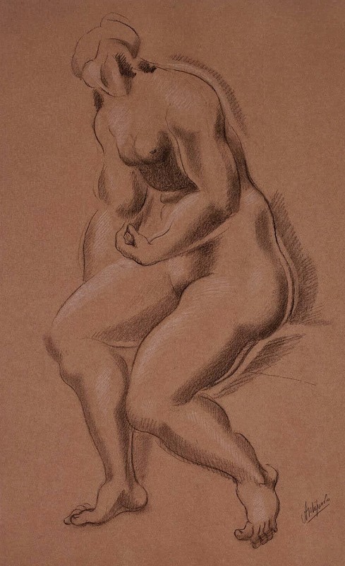 "Drawing. Nude" by Alexander Porfyrovych Archipenko