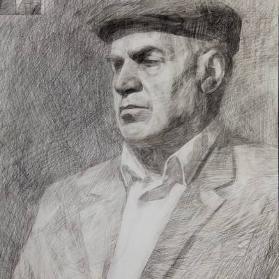 "Рисунок. Портрет. Продолжительный" by Александра Cлапатиуc, 500x400mm