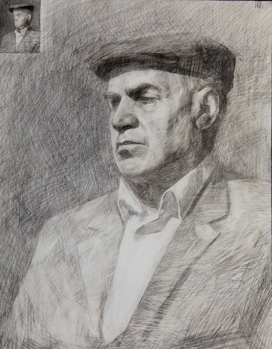 "Drawing. Portrait. Long term" by Alexandra Clapatiuc, 500x400mm