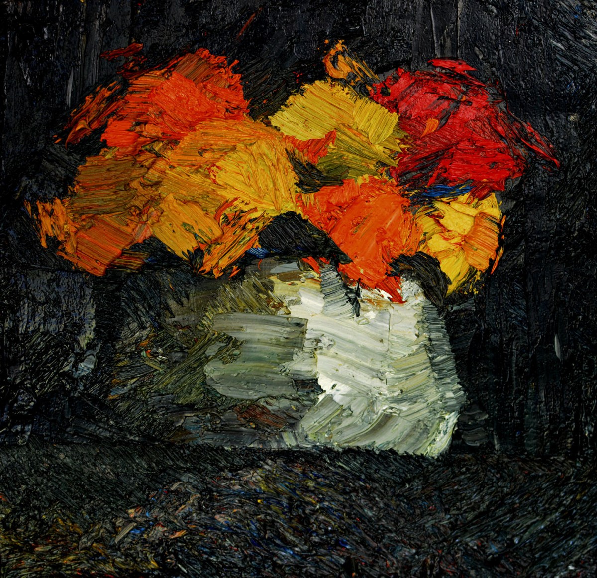 "Studiu. Flori" by Alexandru Bodrug, 2015, 300x300mm, oil on canvas