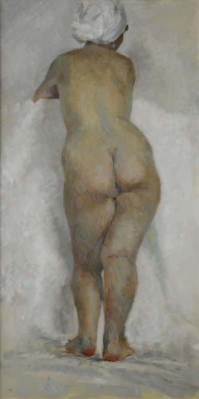 "Painting. Nude. Long term" by Victor Teslaru, 840x420mm, oil on canvas