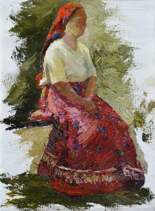 "Studiu. Țigancă" by Cristina Dabija, 2012, 400x300mm, ulei pe pânză
