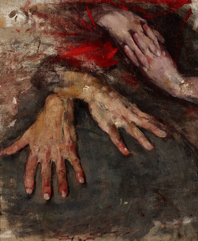 "Pictură. Gips, cap, mâini și picioare" by Olga Boznańska