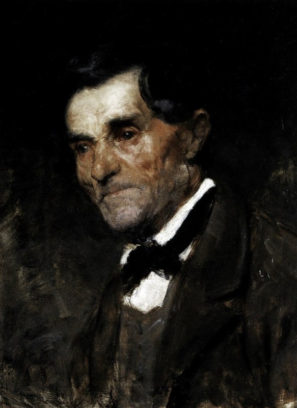 "Pictură. Portret" by Anton Ažbe, ulei pe pânză