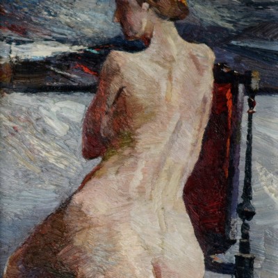 "Nude" by Anatol Ghimpu, 2005, 400x300mm, oil on canvas
