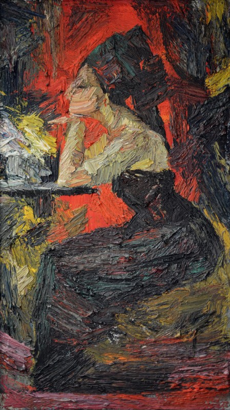 "Studiu. Figură în interior" by Cаролина Леагул, 2013, 600x300mm, масло / холст