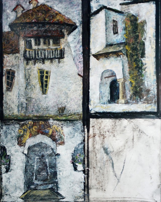"Рисунок. Пленэр. Продолжительный" by Cristina Dabija, 550x450mm, смешанная техника / бумага