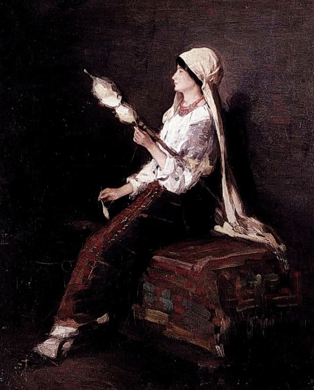 "Pictură. Figură / semifigură" by Nicolae Grigorescu