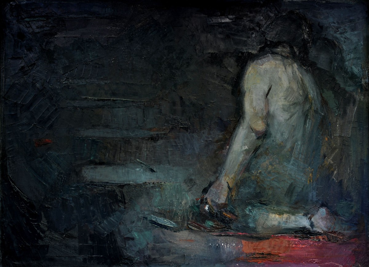 "Compoziție. Nud" by Alexandru Untilov, 2014, 500x700mm, oil on canvas
