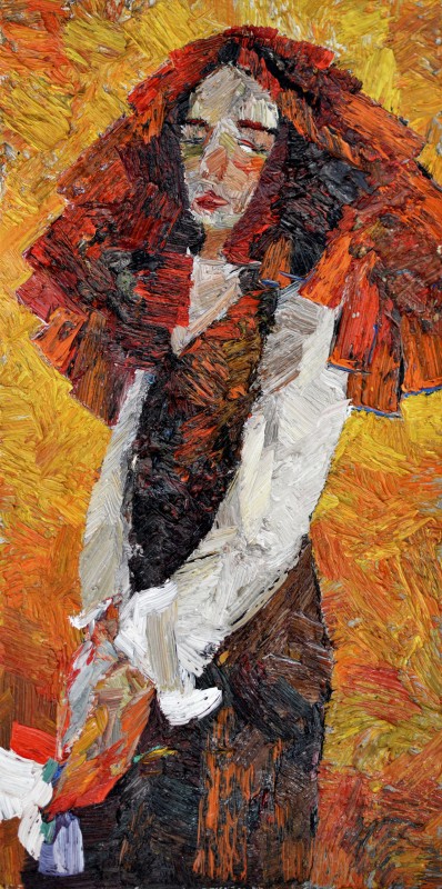 "Painting. Etude. Figure. Long term" by Ștefan Mocanu, 600x300mm, oil on canvas