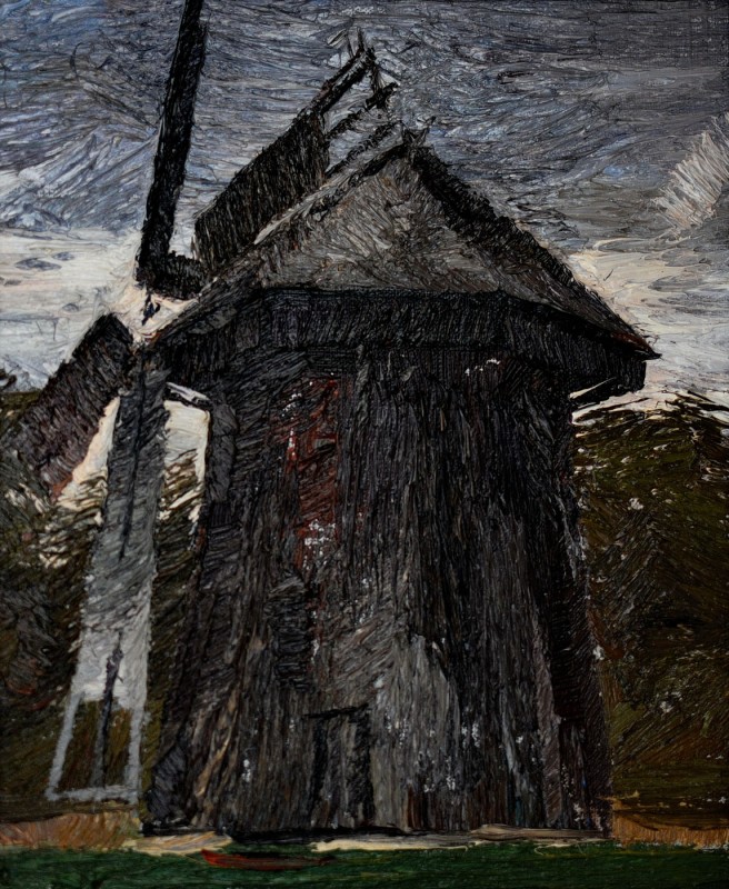 "Moară. Sibiu ASTRA" by Alexandra Clapatiuc, 2012, 300x250mm, ulei pe pânză