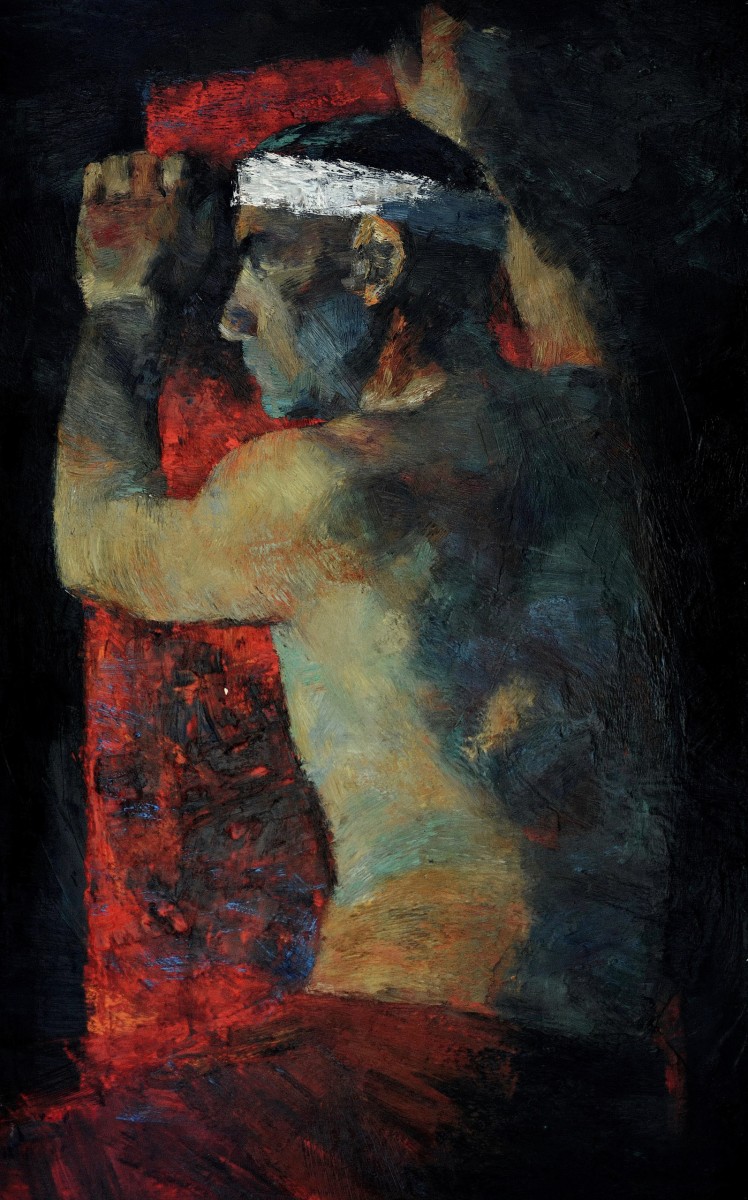 "Semifigură nud" by Ion Golubei, 2017, 700x500mm, ulei pe pânză