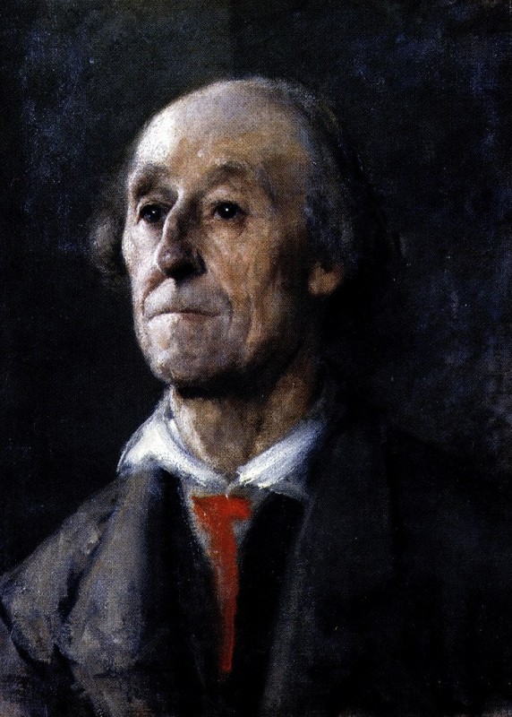 "Pictură. Portret" by Anton Ažbe, ulei pe pânză