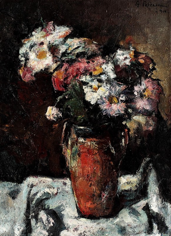 "Pictură. Natură statică" by Gheorghe Petrașcu