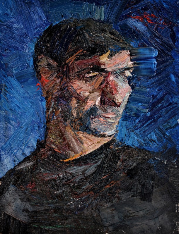 "Studiu. Portret" by Doina Mîndrean, 2018, 520x420mm, ulei pe pânză