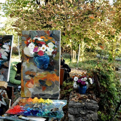 Studenții la pleinair de toamnă. Septembrie 2016