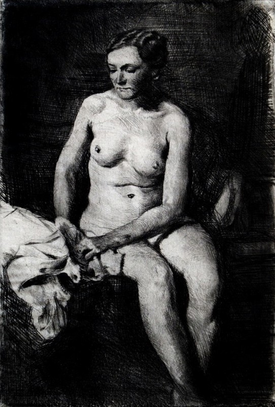 "Drawing. Nude" by Erich Wagner