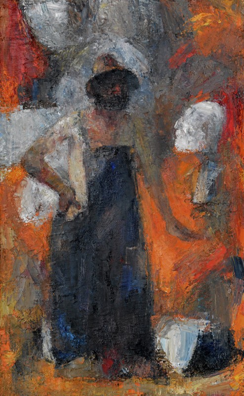 "Lucrarea de diplomă „În atelier’’" by Alexandru Untilov, 2015, 1100x680mm, oil on canvas