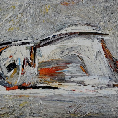 "Этюд" by Анатол Гимпу, 320x515mm, масло / холст