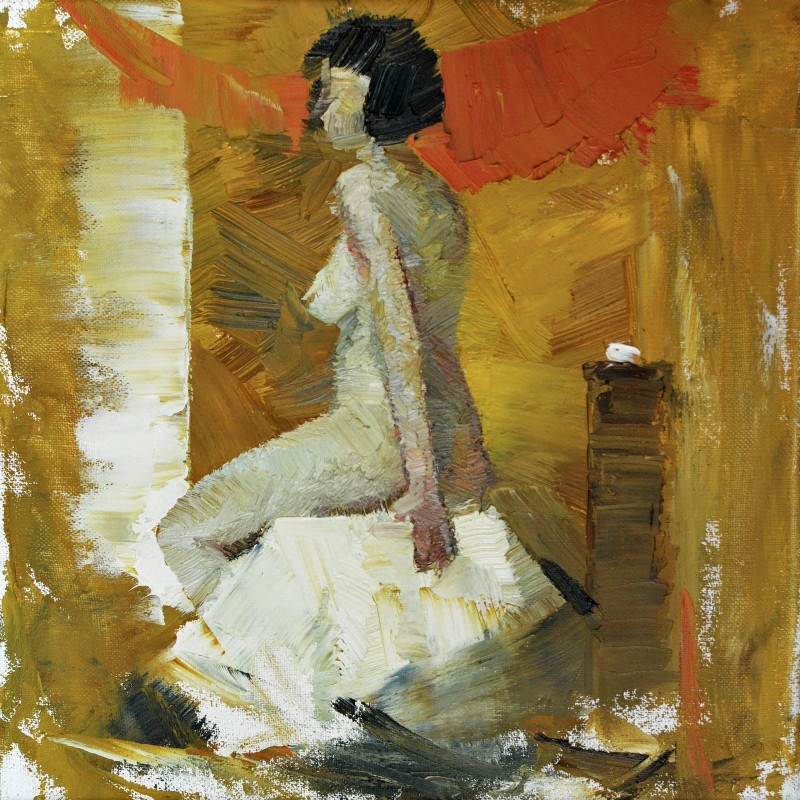 "Живопись. Этюд. Обнаженка. Продолжительный" by Cristina Dabija, 300x300mm, масло / холст