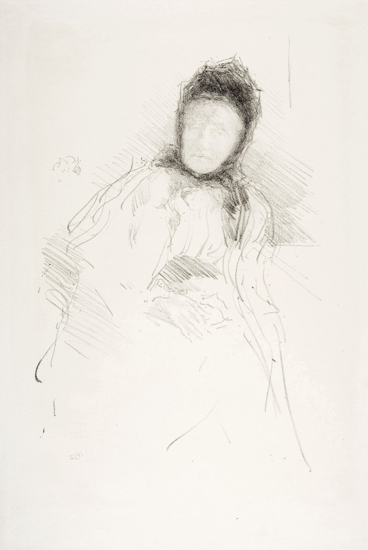 "Desen. Figură / semifigură" by James Abbott McNeill Whistler