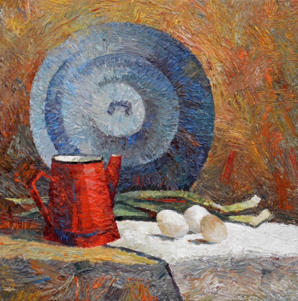 "Natură statică" by Daniel Ceban, 2016, 420x420mm, oil on canvas